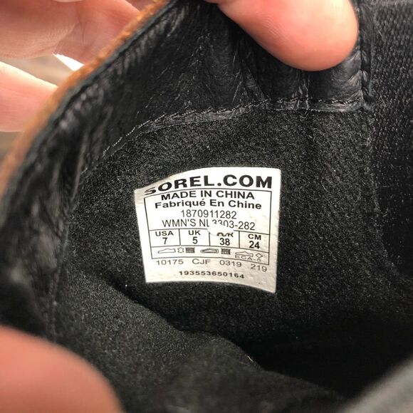 Sorel Womens Blake Chelsea Brown Leather Ankle Booties Size 7 Block Heel Boots - Picture 8 of 12